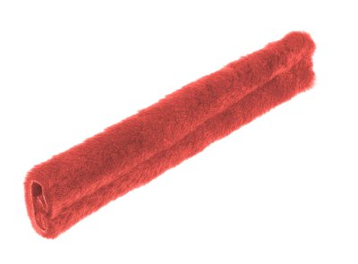 Zoom bild av finntack-nackludd-fleece